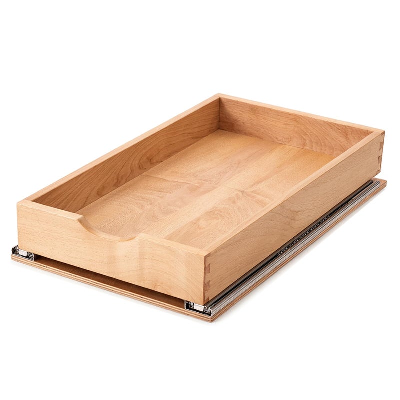 Draworia Pull Out Cabinet Drawers - 6x2 Size Options (12-23'W,18-21'D), Pre-Assembled with Soft Close Slides, Solid Beechwood, Easy Installation(12'W x 21'D) - Image 1