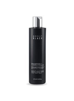 monat Black Shampoo + Conditioner – A 2-in-1 Formula for Optimal Hair Care in One Step – Cleanses, Conditions, and Promotes Stronger, Healthier-Looking Hair – For All Hair Types – 237ml (8.0 fl oz)  - Image 1