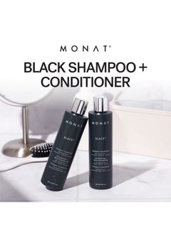 monat Black Shampoo + Conditioner – A 2-in-1 Formula for Optimal Hair Care in One Step – Cleanses, Conditions, and Promotes Stronger, Healthier-Looking Hair – For All Hair Types – 237ml (8.0 fl oz)  - Image 3