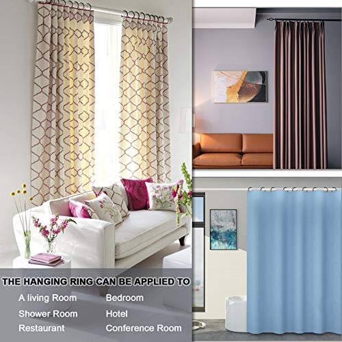 Awoin 24 piece 2” Black Eyelet Curtain Rings with 30 PCS Drapery Pins for Window Treatment Hardware, Black Drapery Rings fit up to 1.8” Curtains Rod - Image 4