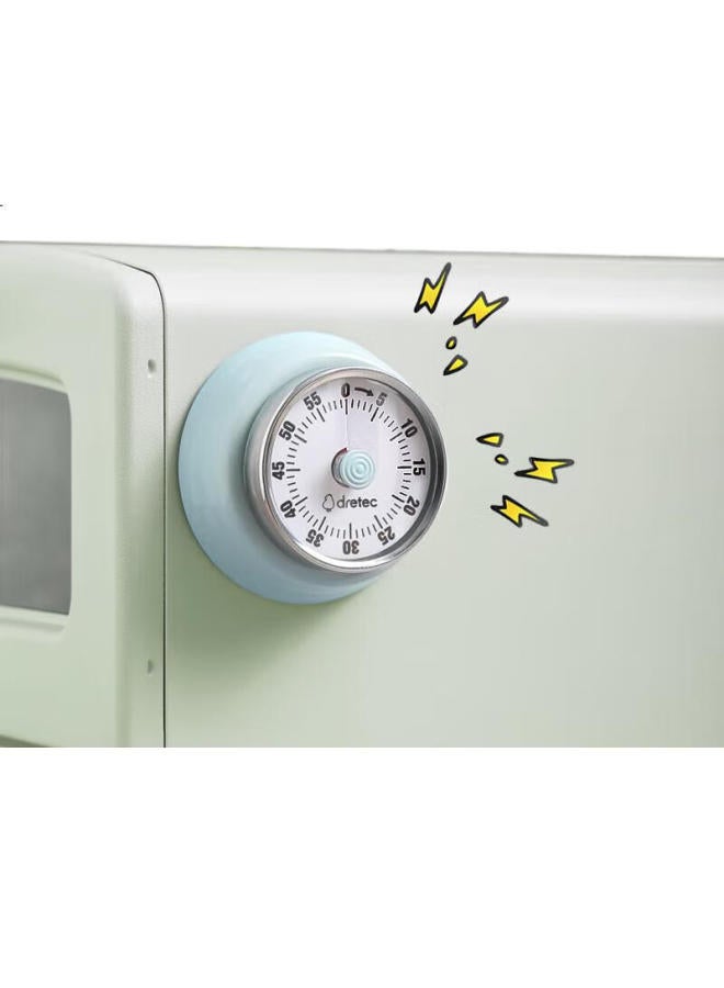 dretec Timer Dopamine Kitchen Timer Mechanical Refrigerator Timer Alarm Clock Lemon Yellow - Image 3