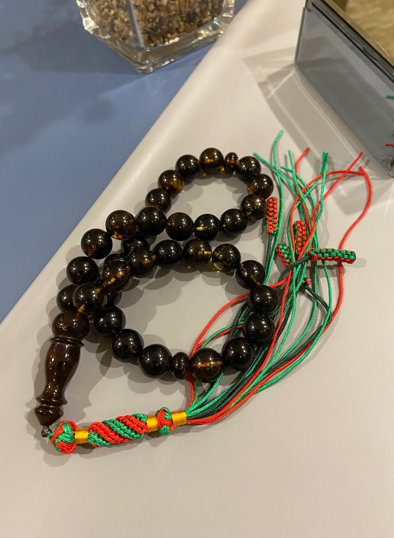 Top Quality Natural Baltic Amber Prayer Beads For Men 33 Beads - Image 1