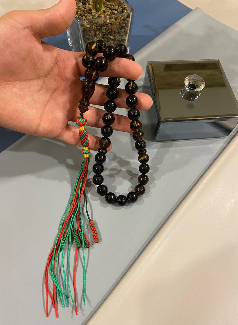 Top Quality Natural Baltic Amber Prayer Beads For Men 33 Beads - Image 3