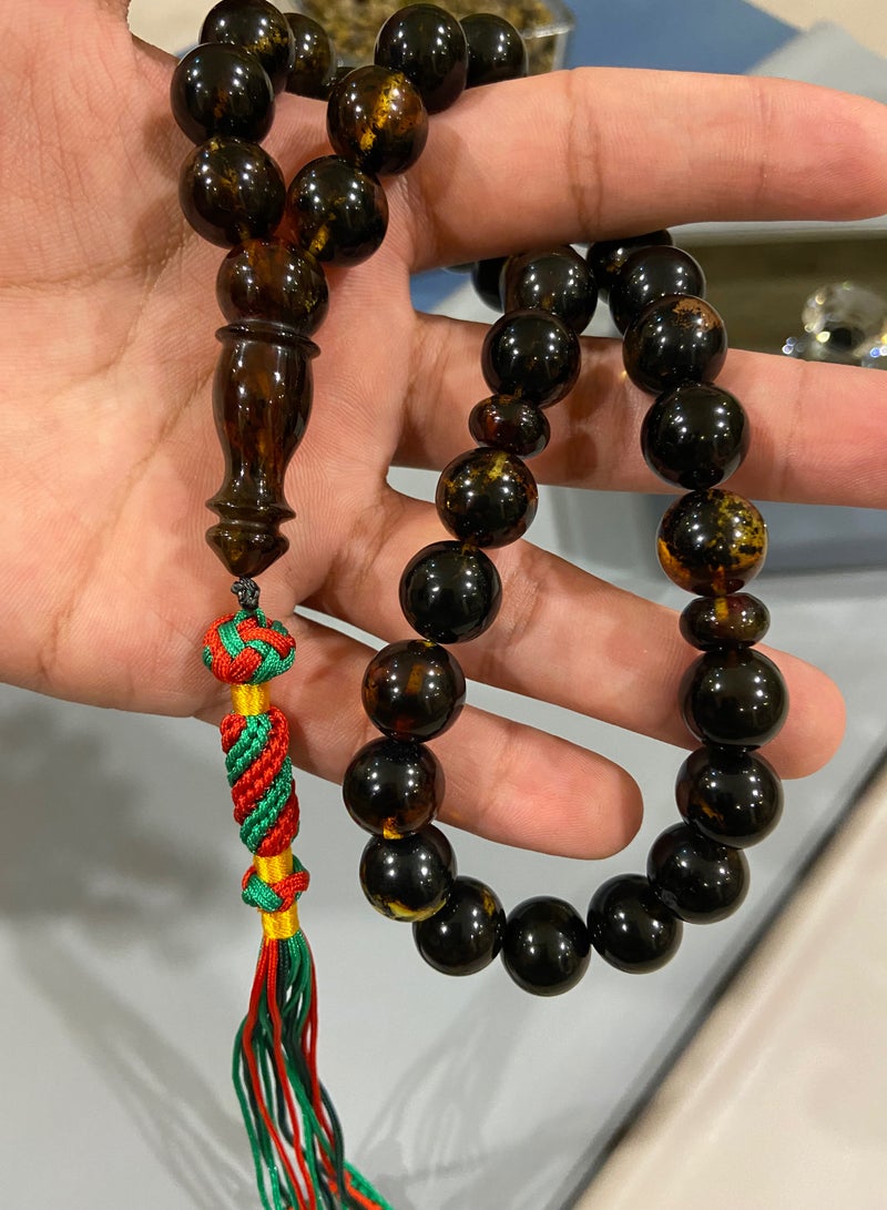 Top Quality Natural Baltic Amber Prayer Beads For Men 33 Beads - Image 4