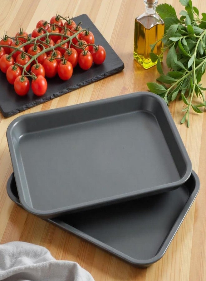 CAKE DECOR Carbon Steel Non-Stick Baking Tray, 37.5 x 25.5 x 2.5 cm, Durable Bakeware for Roasting, Baking, and Cooking - Image 5
