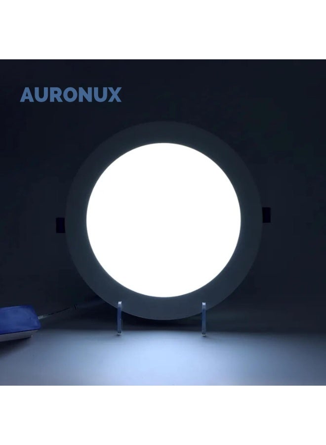 LED SLIM PANEL 20W CoolWhite 6500K LED Power Saving Aluminium Recessed Round - Image 3
