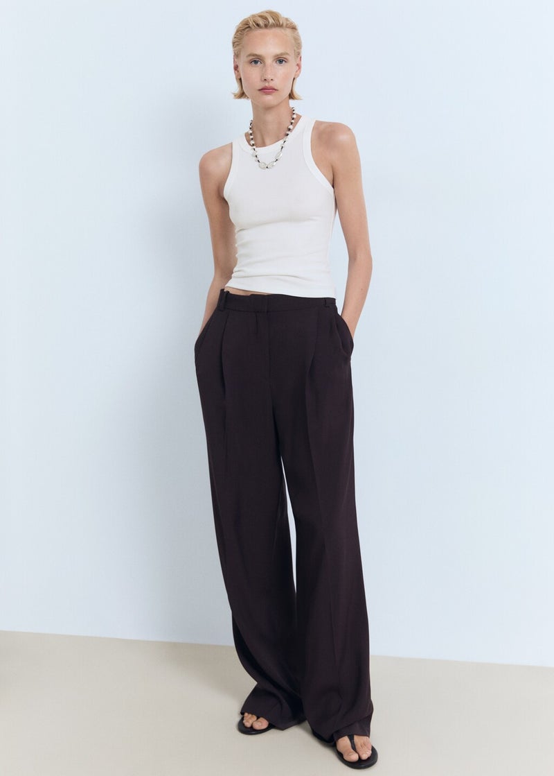 MANGO Ribbed Cotton-Blend Top  - Image 5