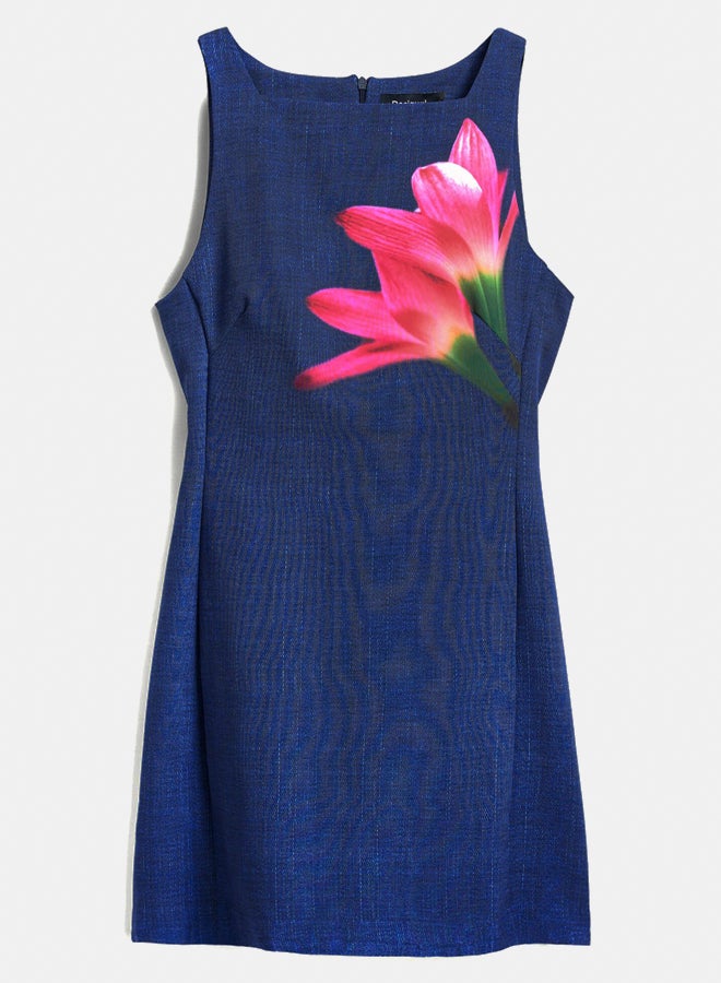 DESIGUAL Denim-effect mini dress  - Image 4