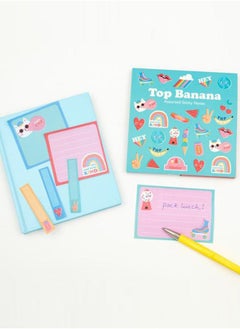 Rex London Top Banana Sticky Note Set – Fun & Quirky Sticky Notes for Office, School, and Home – Multiple Sizes for Reminders, Lists, and Messages  - Image 1