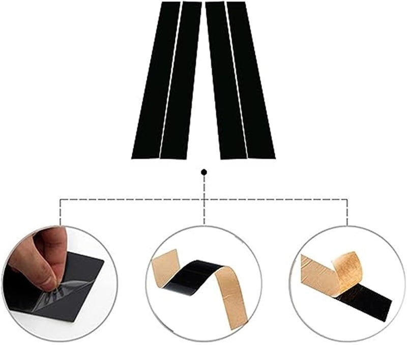 Wivplex غطاء تريم نافذة أسود لامع من ويفبلكس لسيارة كيا كارينس - Image 2