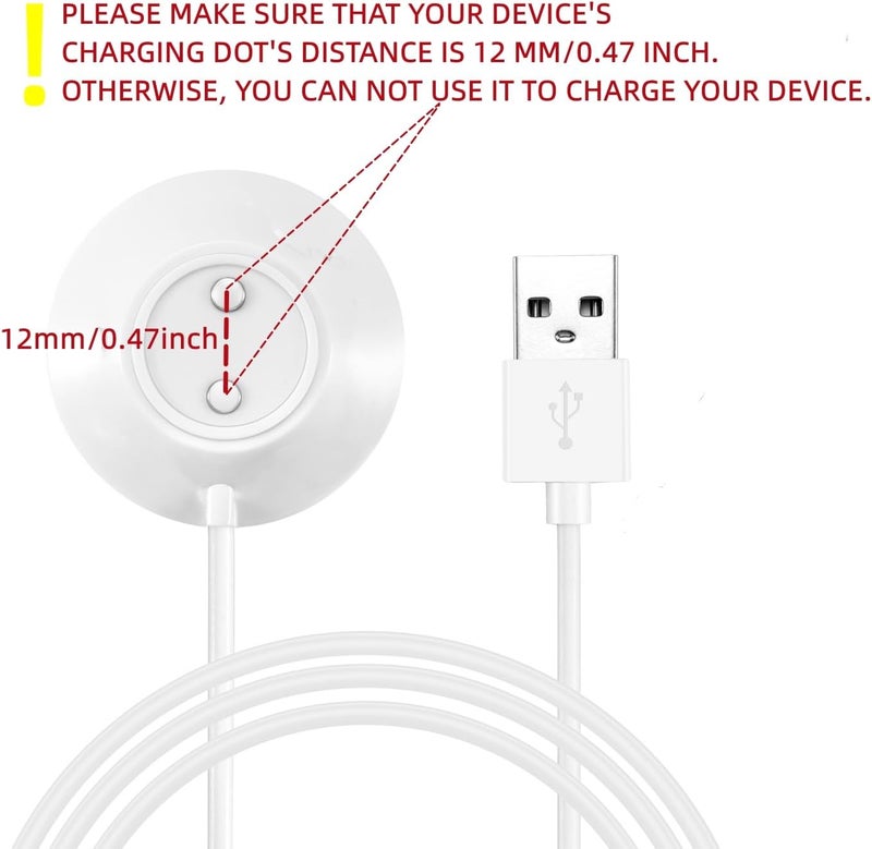 شاحن بديل لـ Rose، محطة شحن مغناطيسية قائمة بقطر 12 مم، كابل USB سريع الشحن لـ Rose فقط - 2.5 قدم - Image 5