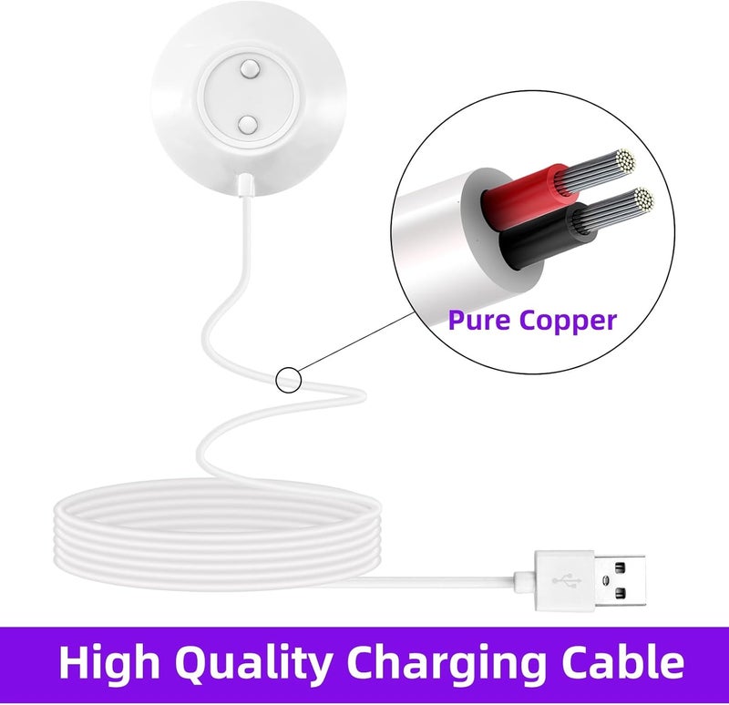 شاحن بديل لـ Rose، محطة شحن مغناطيسية قائمة بقطر 12 مم، كابل USB سريع الشحن لـ Rose فقط - 2.5 قدم - Image 4