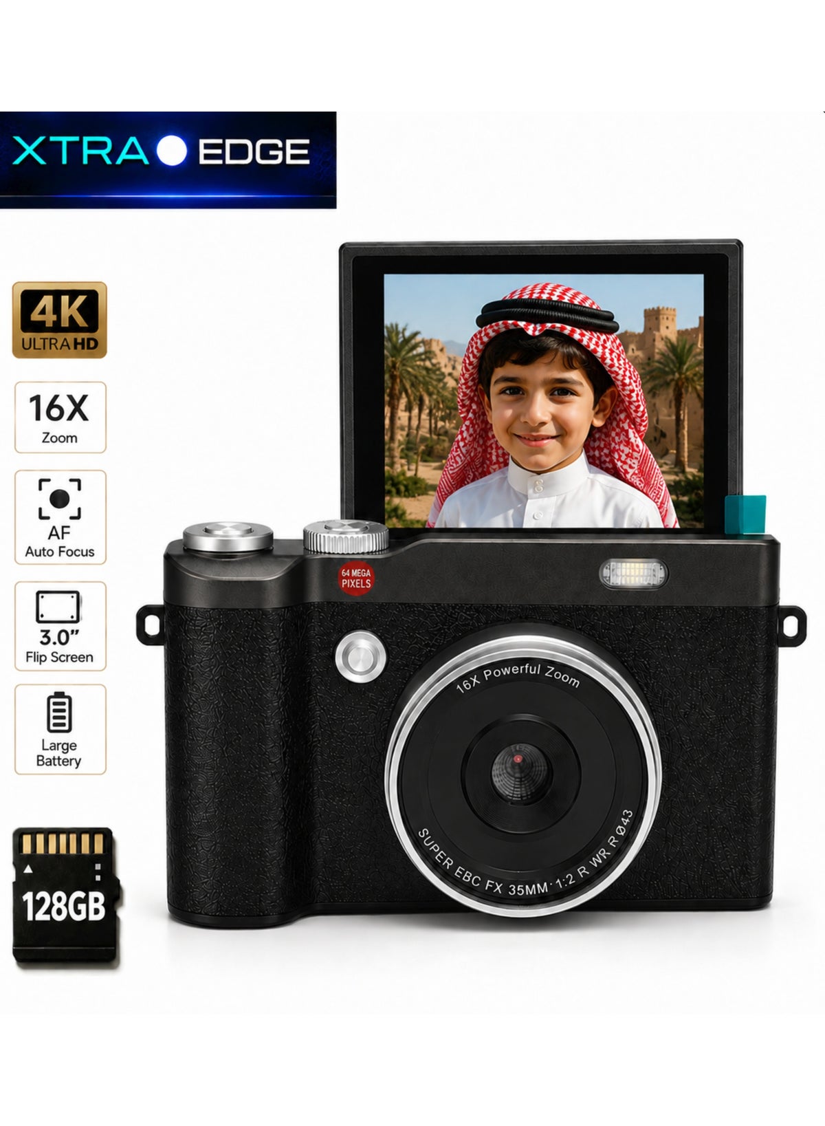 Xtra Edge Xtra Edge 4k Digital Camera 128GB ZC43FEB4179E3A9C57C1BZ