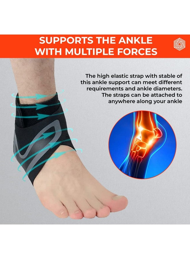 Boldfit Premium Ankle Support Compression Brace for Injuries, Ankle Protection Guard Helpful In Pain Relief and Recovery. Ankle Band For Men & Women (Ankle Brace Grey - Left) - Image 3