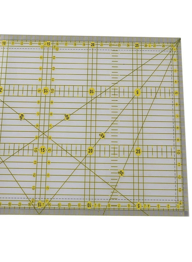 LQ Industrial مسطرة ترقيع صناعية من LQ، مقاس 30×15 سم/5.9×11.8 بوصة، مسطرة خياطة وقطع قماش متعددة الأغراض - Image 4