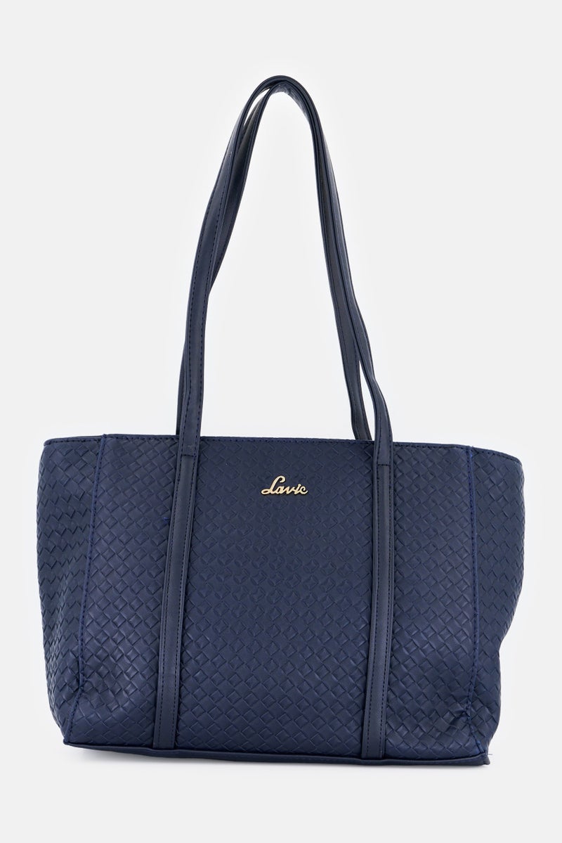 Lavie حقيبة توت نسائية بشعار العلامة التجارية بوتلو بيتس، كحلي - Image 1