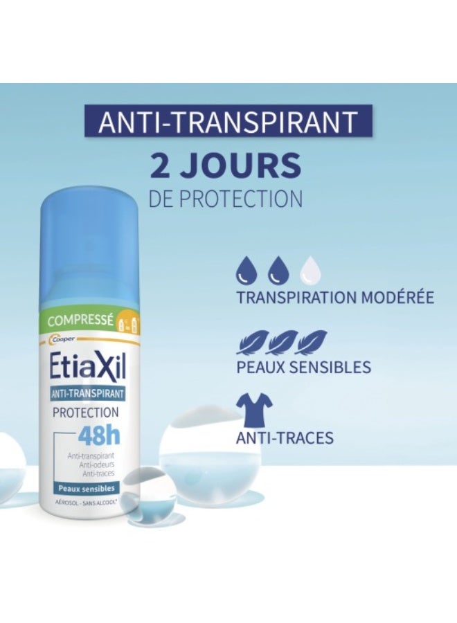 Etiaxil Deodorant Antiperspirant 48H Protection Sensitive Skin Compressed Aerosol Pack of 2 x 100 ml - Image 2