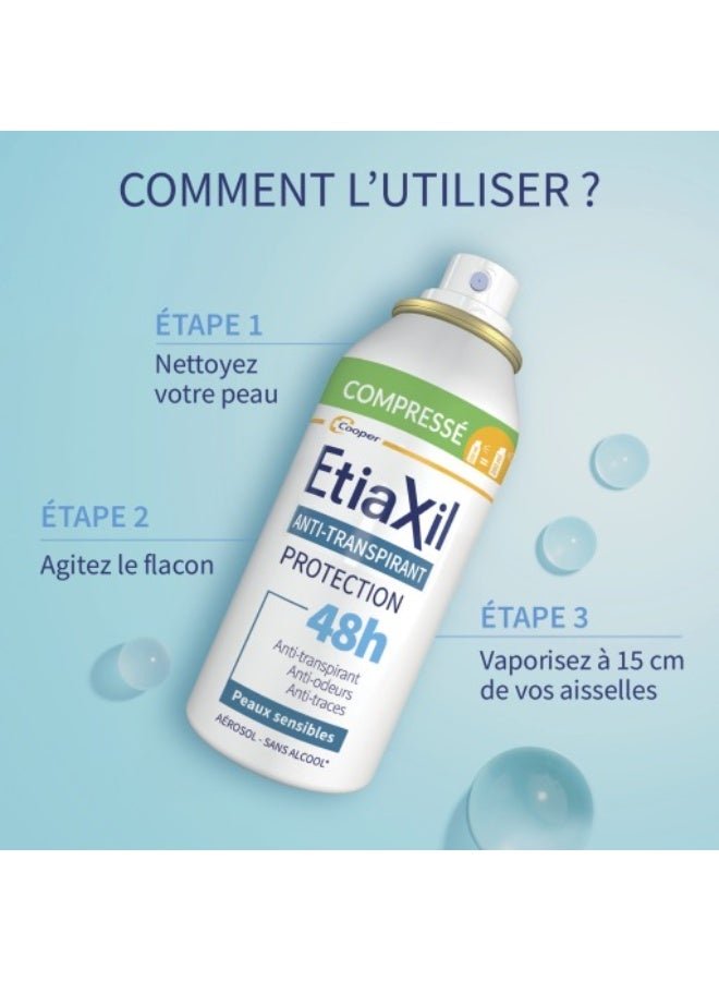 Etiaxil Deodorant Antiperspirant 48H Protection Sensitive Skin Compressed Aerosol Pack of 2 x 100 ml - Image 3