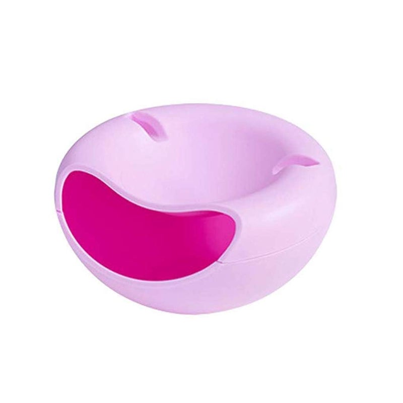 DEVANI IMPEX Fruit Platter Tray ouble Layers Multifunctional Creative Shape Lazy Pista Nut Snack Nashta Breakfast Dry Fruit Serving Platter Bowl Katori with Mobile Cellphone Holder Bracket Stand - Image 1