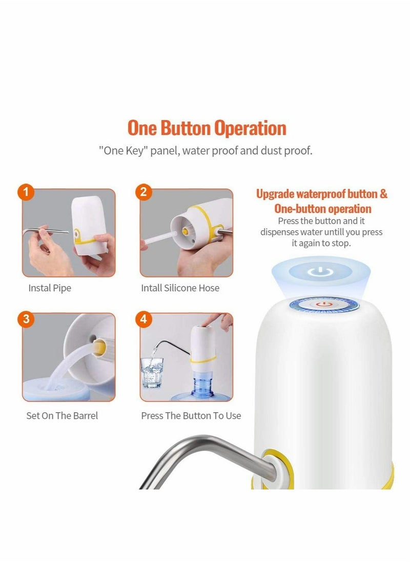 Excefore Water Bottle Pump 5 Gallon Water Dispenser USB Charging Automatic Water Bottle Dispenser Portable Electric Drinking Water Pump Switch  - Image 4