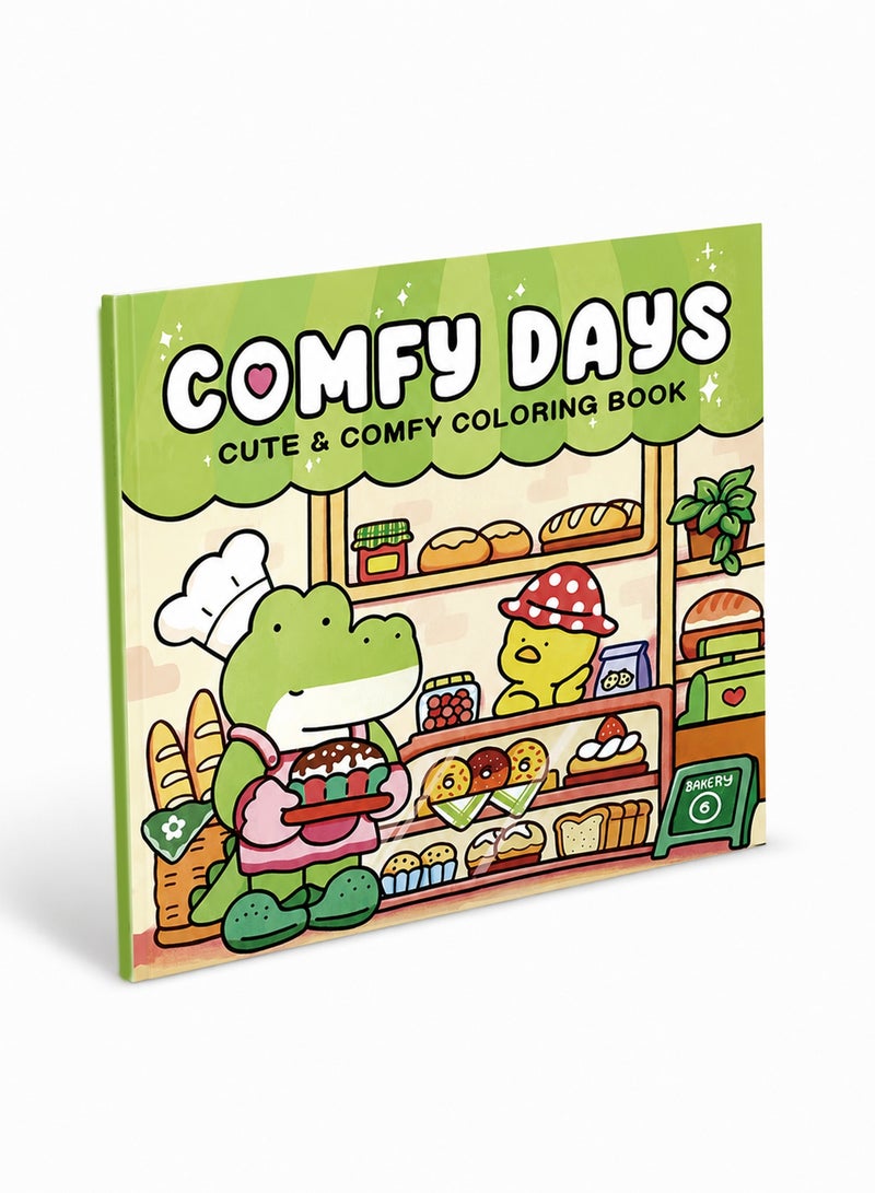 cocowyo 1-Pack Cozy Coloring Books for Adults & Teens, Cute Stress Relief Coloring Book Set for Women & Teen Girls, Cozy Daily Life, Mindfulness Illustrations, Relaxing Art Activity Gift - Image 1