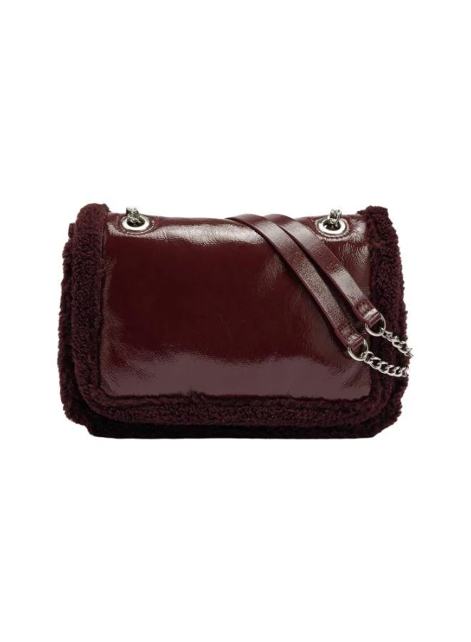PARFOIS Shoulder Bag With Faux Fur Edges