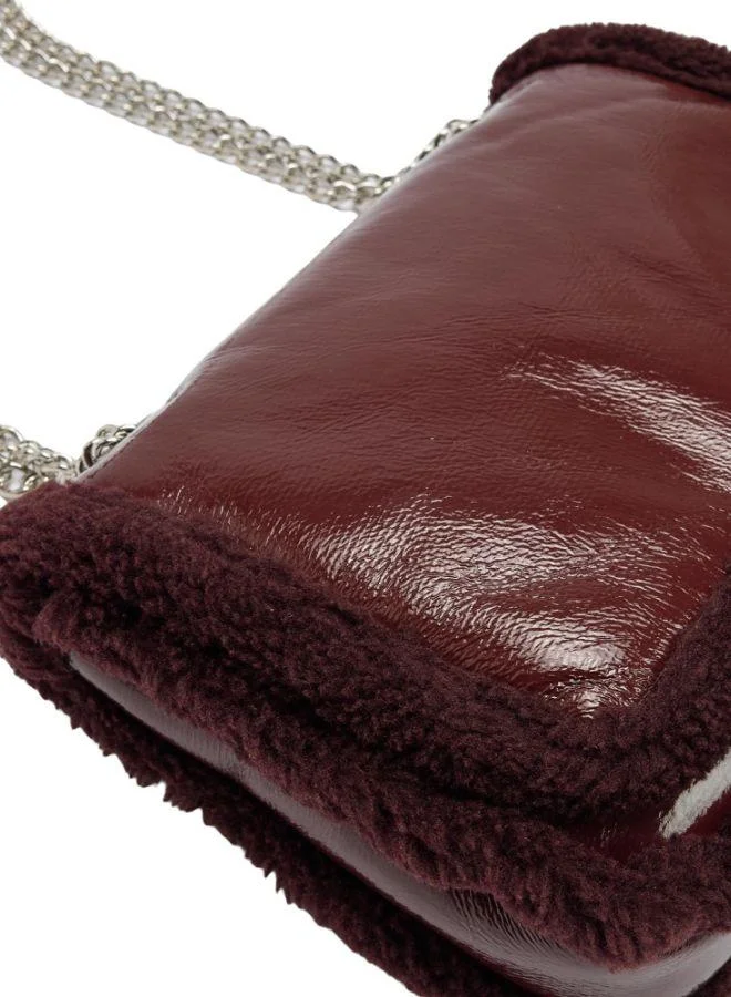 PARFOIS Shoulder Bag With Faux Fur Edges