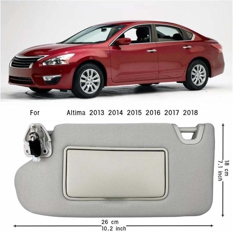Wivplex Beige Sun Visor for Nissan Altima 2013-2018 - Image 2