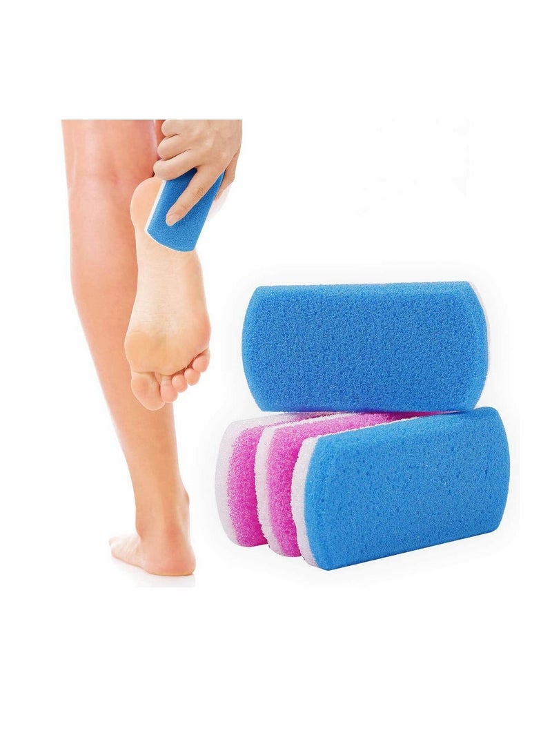 4 PCS Foot Pumice Stone Double Sided for Feet, Hard Skin Callus Remover Scrubber Pedicure Care Tools Exfoliates Softer Wet Dry - Image 1