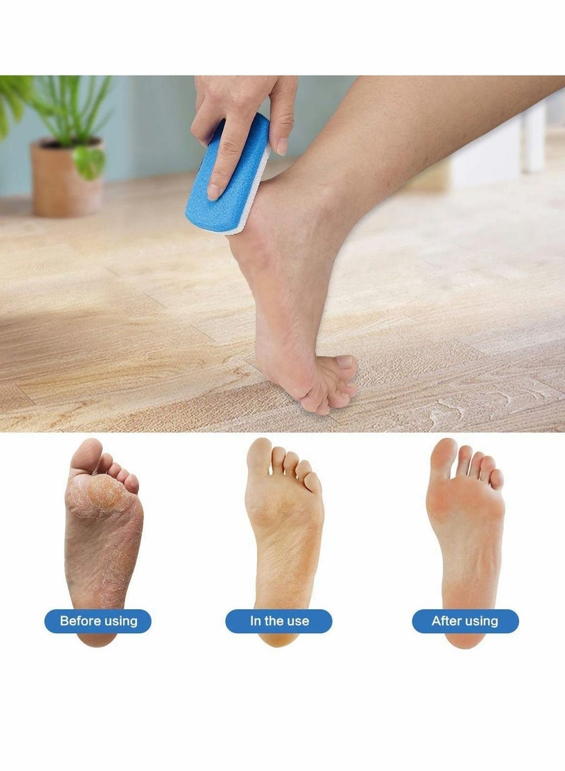 4 PCS Foot Pumice Stone Double Sided for Feet, Hard Skin Callus Remover Scrubber Pedicure Care Tools Exfoliates Softer Wet Dry - Image 2