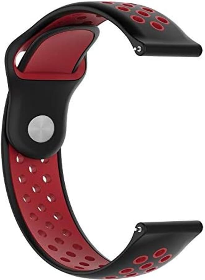 For Samsung Gear S3 / Galaxy Watch / Huawei GT2 / Fossil Breathable Sport Band Design with Air Holes and Quick Release Pin - Double Colors Strap