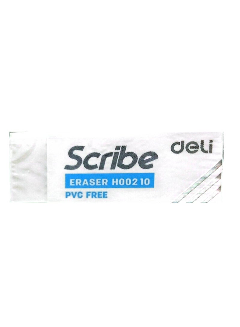 Deli 20-Piece Scribe Erasers White - Image 1