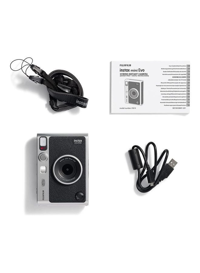 FUJIFILM Instax Mini EVO Hybrid Instant Camera – Black (USB-C) | Instant Print with Digital Preview, Creative Modes & Built-In Selfie Mirror - Image 2