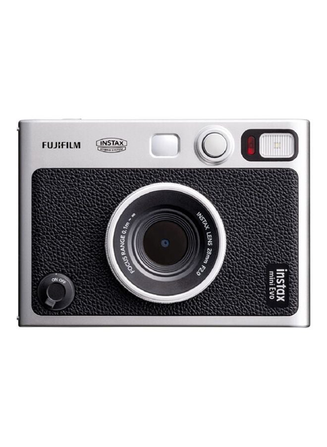 FUJIFILM Instax Mini EVO Hybrid Instant Camera – Black (USB-C) | Instant Print with Digital Preview, Creative Modes & Built-In Selfie Mirror - Image 1