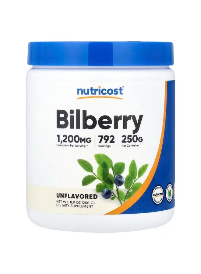 Nutricost, Bilberry Powder, Unflavored, 8.9 oz (250 g) - Image 1