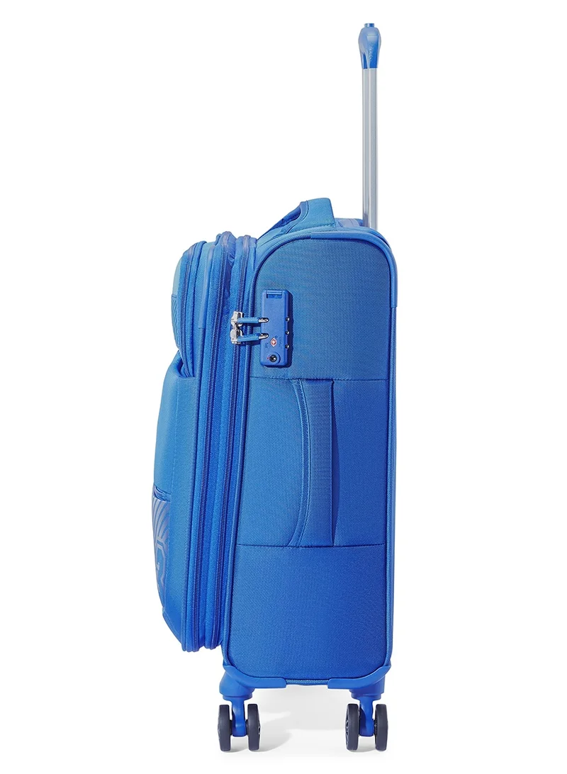 American Tourister  American Tourister Majoris + Suitcase, Set of 3, Cabin, Medium & Large (59 + 70 + 83 cm), 4 Spinner Wheels, Soft Top, 100% Polyester, Blue|Corner Guards|Multi Front Pocket|TSA Combination Lock|Expandable|Retractable Aluminum Handle - 3 Years Global Warranty  | Best Price UAE