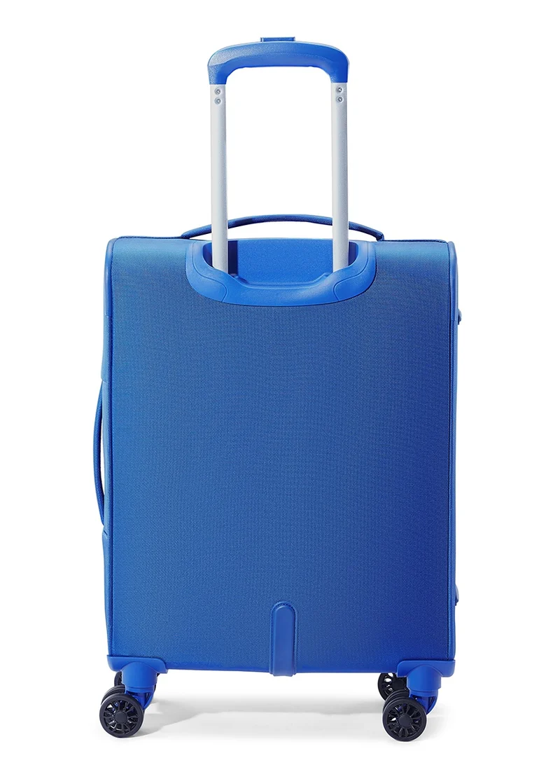 American Tourister  American Tourister Majoris + Suitcase, Set of 3, Cabin, Medium & Large (59 + 70 + 83 cm), 4 Spinner Wheels, Soft Top, 100% Polyester, Blue|Corner Guards|Multi Front Pocket|TSA Combination Lock|Expandable|Retractable Aluminum Handle - 3 Years Global Warranty  | Best Price UAE