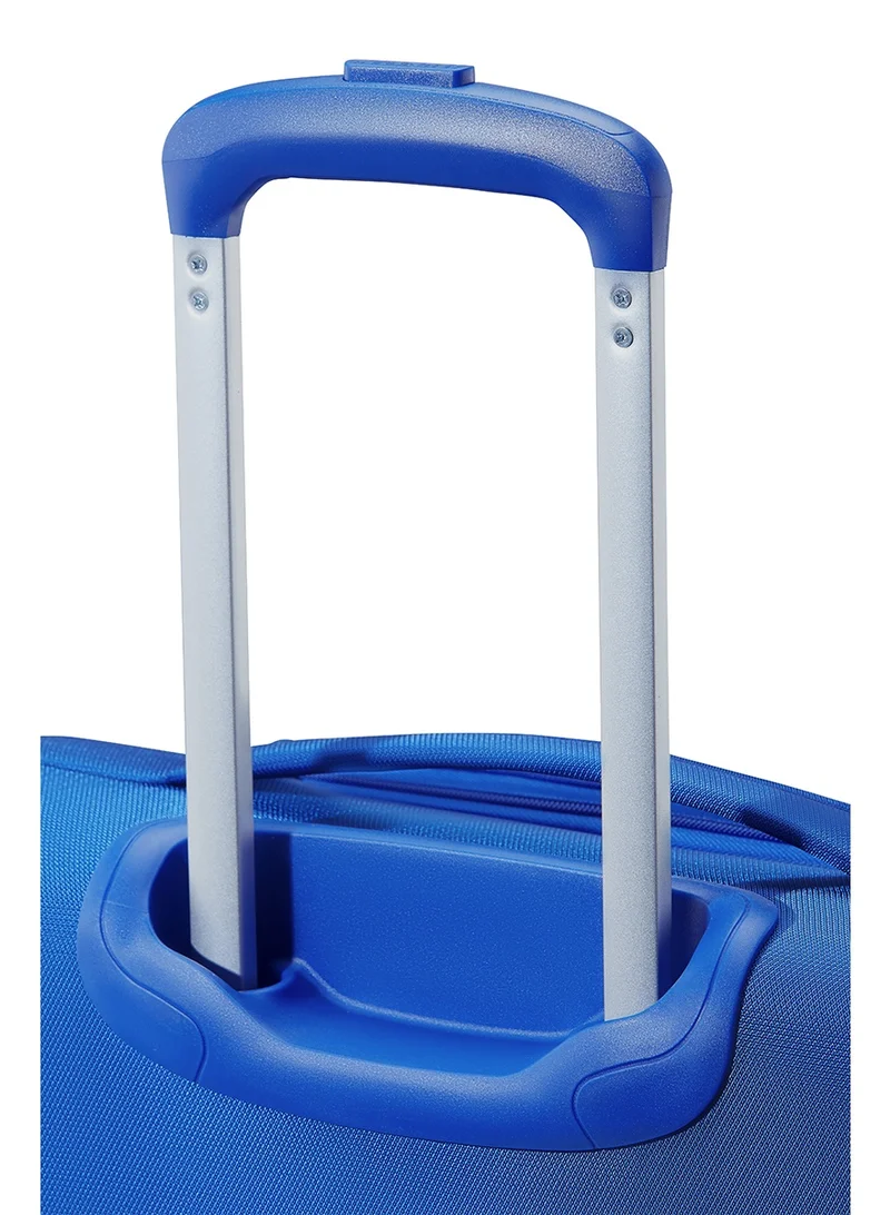 American Tourister  American Tourister Majoris + Suitcase, Set of 3, Cabin, Medium & Large (59 + 70 + 83 cm), 4 Spinner Wheels, Soft Top, 100% Polyester, Blue|Corner Guards|Multi Front Pocket|TSA Combination Lock|Expandable|Retractable Aluminum Handle - 3 Years Global Warranty  | Best Price UAE