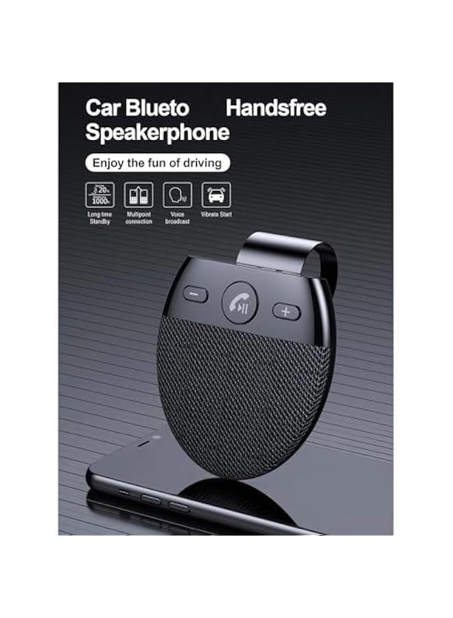 Generic Hands Bluetooth for Cell Phone Car Kit - Bluetooth 5.0 Car Speaker with CVC8.0 Double Noise Reduction Technology, Support Siri Voice Guidance Receiver for Car Handsfree - Image 2