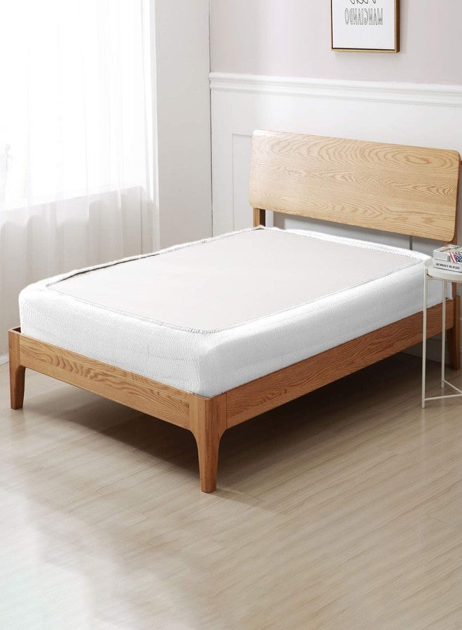 Marquess Box Spring Cover-Premium Elastic Box Spring Wrap Around Bed Skirt, Queen Size Box Spring Cover Bed Frame Cover,15 Inches Tall(White,Queen) - Image 3