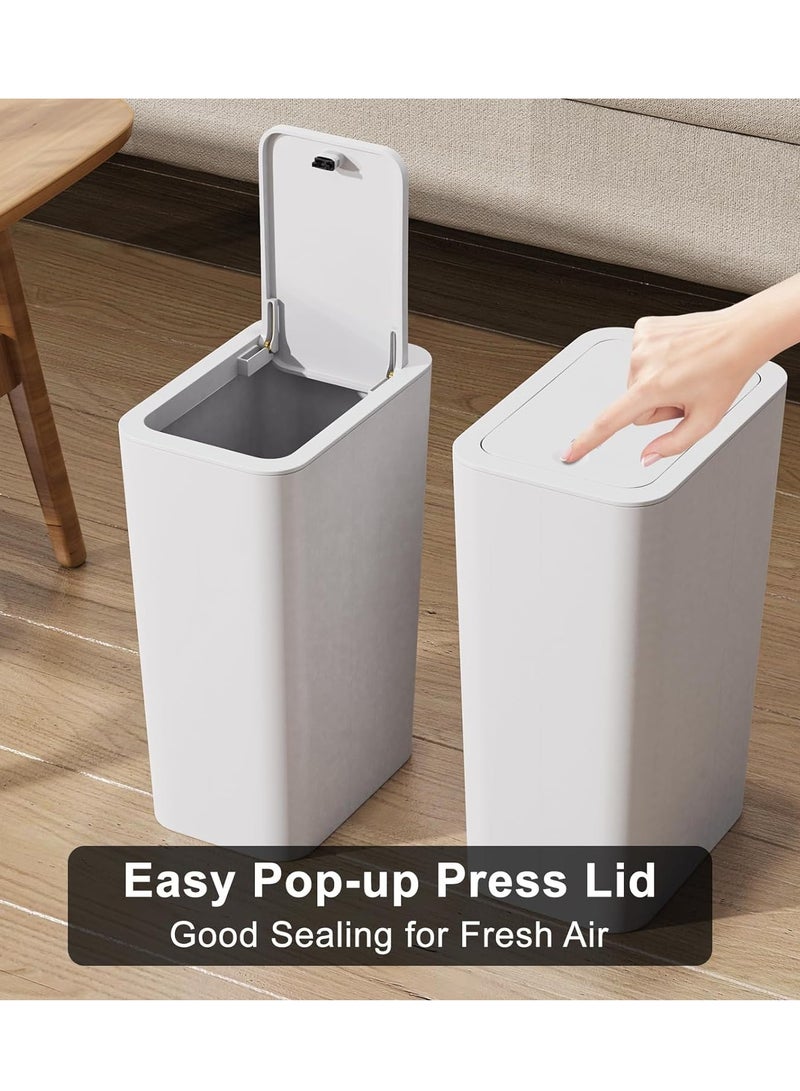 TRASSLE 3 Pack 2.6 Gallon / 10L Bathroom Trash Can with Lid,Kitchen Garbage Can Small Trash Bin Waste Basket for Bathroom,Kitchen,Bedroom,Living Room,Office - Image 4