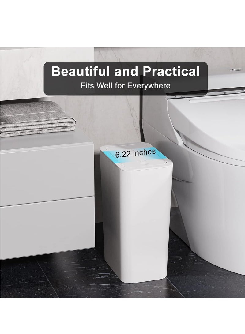 TRASSLE 3 Pack 2.6 Gallon / 10L Bathroom Trash Can with Lid,Kitchen Garbage Can Small Trash Bin Waste Basket for Bathroom,Kitchen,Bedroom,Living Room,Office - Image 3