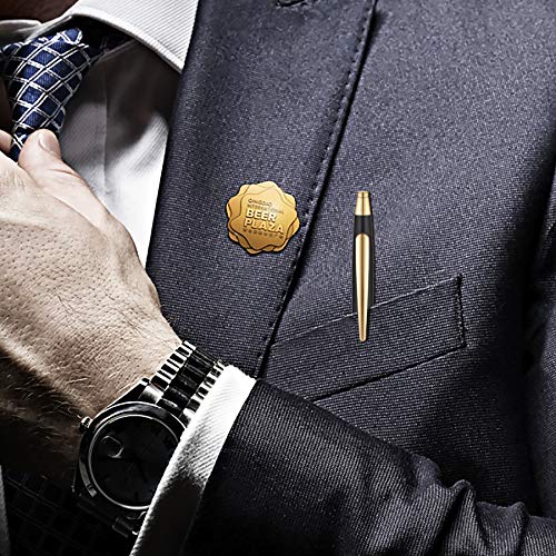 Unibene Slim Metallic Retractable Ballpoint Pens - Black & Gold, Nice Gift for Business Office Students Teachers Wedding Christmas, Medium Point(1 mm) 6 Pack-Black ink - Image 2