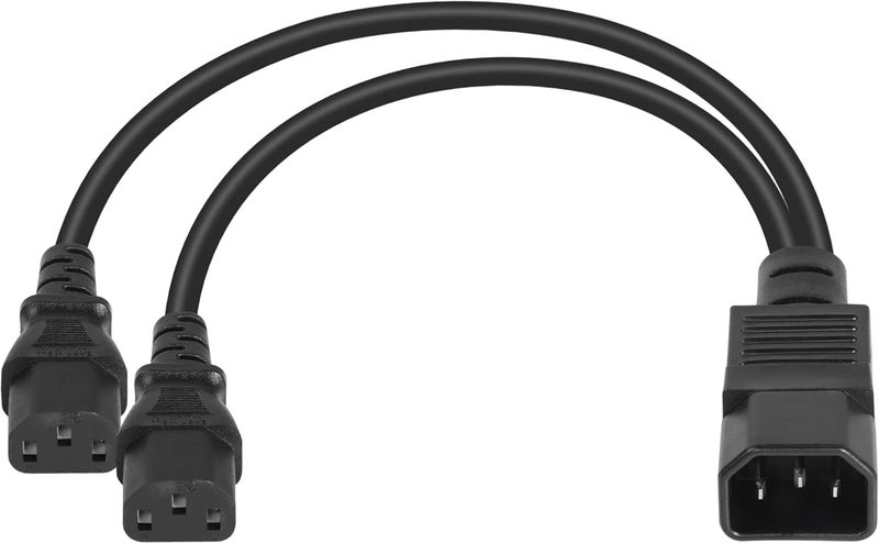 CERRXIAN 1FT IEC 320 C14 to Dual C13 Power CableC14 Male to 2X C13 Female Y Splitter AC Conversion CableSuitable for ComputerProjector ScannerPrinterEtcc14c13c13 - Image 5