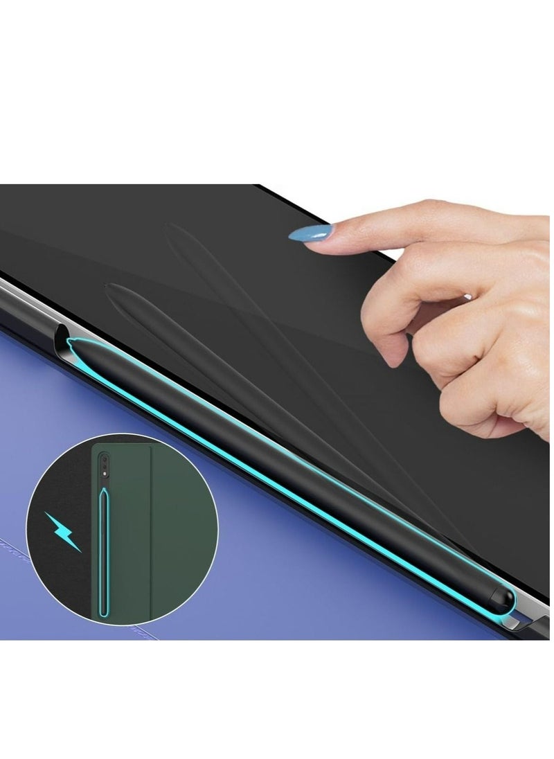araree MIFOLIO For GalaxyTab S8 Ultra Shockproof Scratch Resistant TPU Cover S Pen Storage S Pen Charging/Stand Function Magnetic Tablet Case - Black  - Image 3
