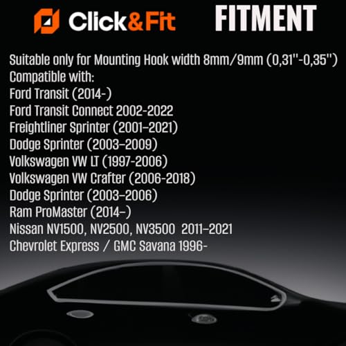 Click&Fit ClickFit Windshield Washer Nozzles compatible with Ford Transit Freightliner Dodge Sprinter VW Crafter Peterbilt 4way nozzles for Wiper Arm 89mm 031035in including hose and check valves - Image 3