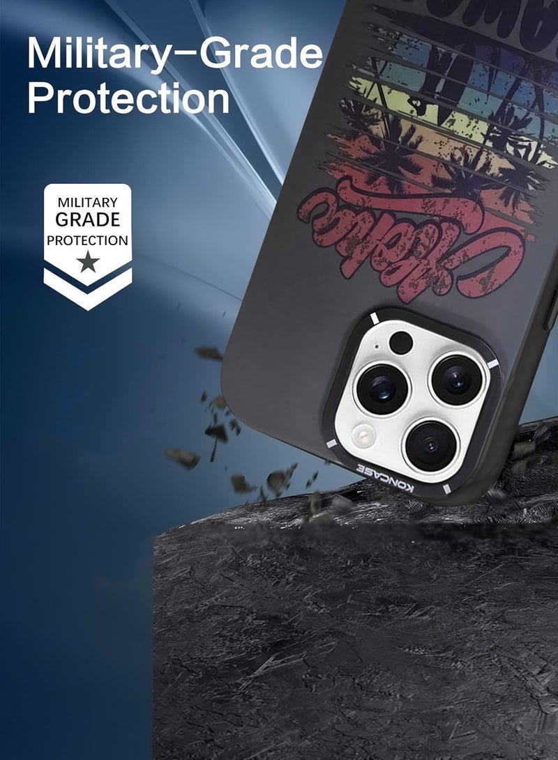 Techie غطاء خلفي من السيليكون TPU بتصميم جمالي ألوها هاواي مع واقي عدسة الكاميرا المرتفع لآيفون 16 برو ماكس - Image 2