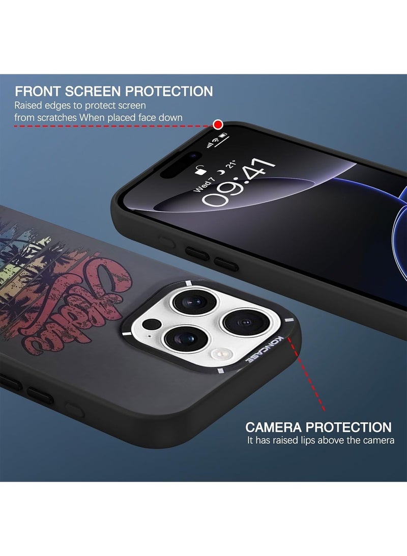 Techie غطاء خلفي من السيليكون TPU بتصميم جمالي ألوها هاواي مع واقي عدسة الكاميرا المرتفع لآيفون 16 برو ماكس - Image 3