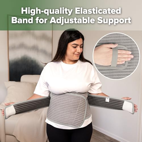 haakaa Postpartum Belly Band, Postpartum Belly Wrap Back Support, Natural Delivery & C Section Recovery Band Waist Shaper, Natural Latex,M - Image 4