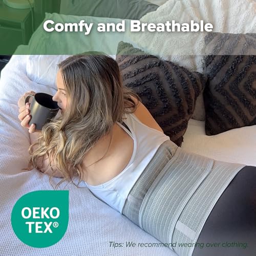 haakaa Postpartum Belly Band, Postpartum Belly Wrap Back Support, Natural Delivery & C Section Recovery Band Waist Shaper, Natural Latex,M - Image 5